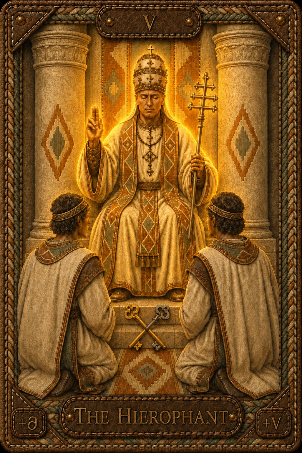 Le Hiérophante — carte de Tarot de Pavel Medvedev